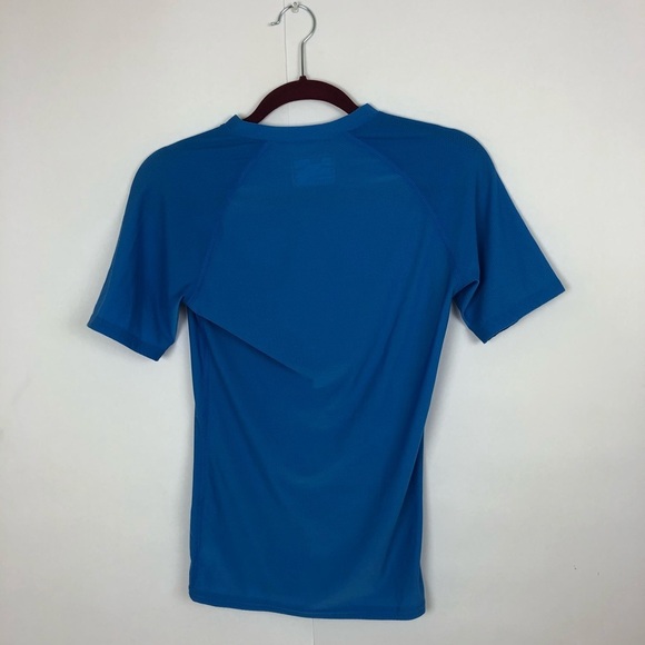 UNDER ARMOUR Short Sleeve Blue Compression Top M - Picture 6 of 8